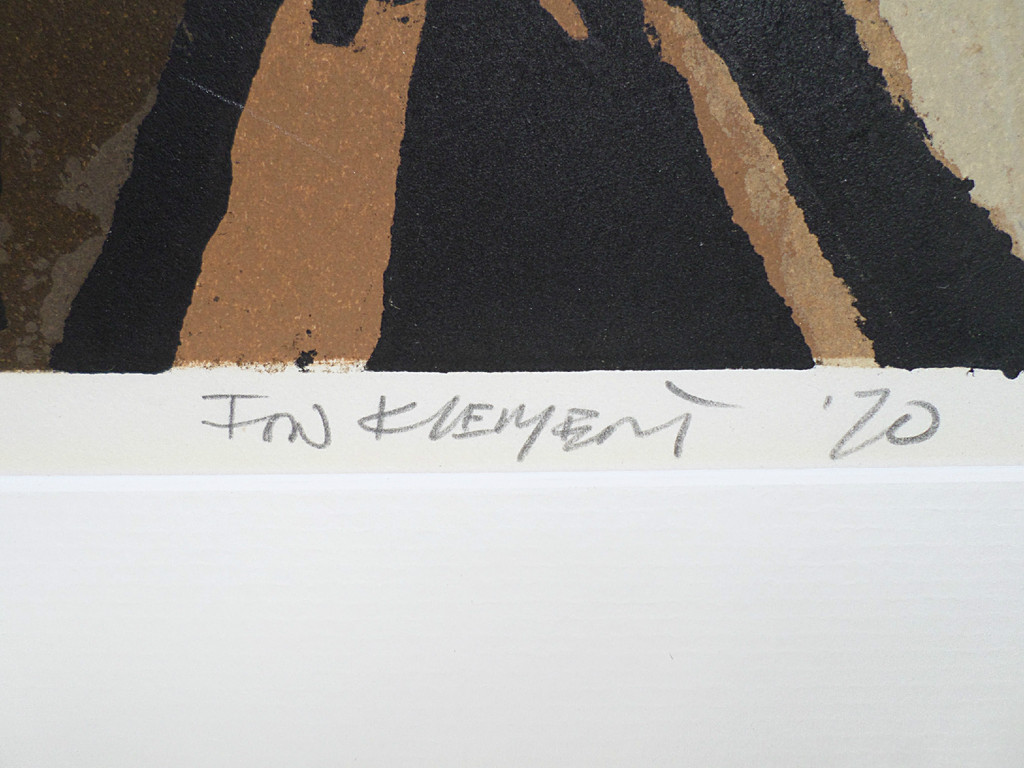 Fon Klement - Transition, hoogdruk boardsnede (mooi ingelijst) kopen? Bied vanaf 95!