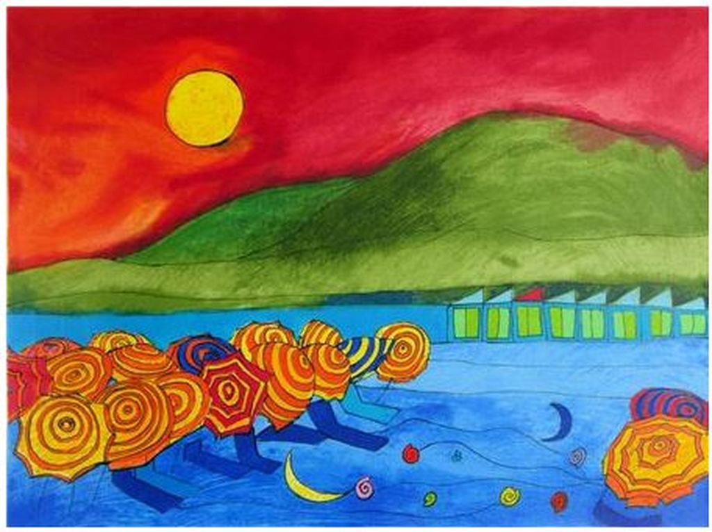 Susan Schildkamp, zeefdruk: Schaduw/licht kopen? Bied vanaf 1!