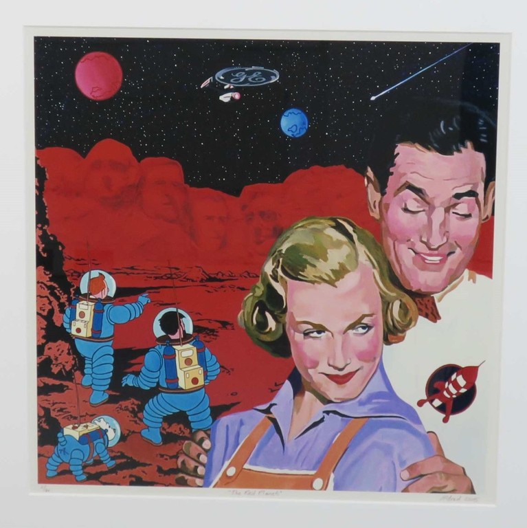 Alfred Degens: Lambdaprint, The Red Planet - Ingelijst kopen? Bied vanaf 40!