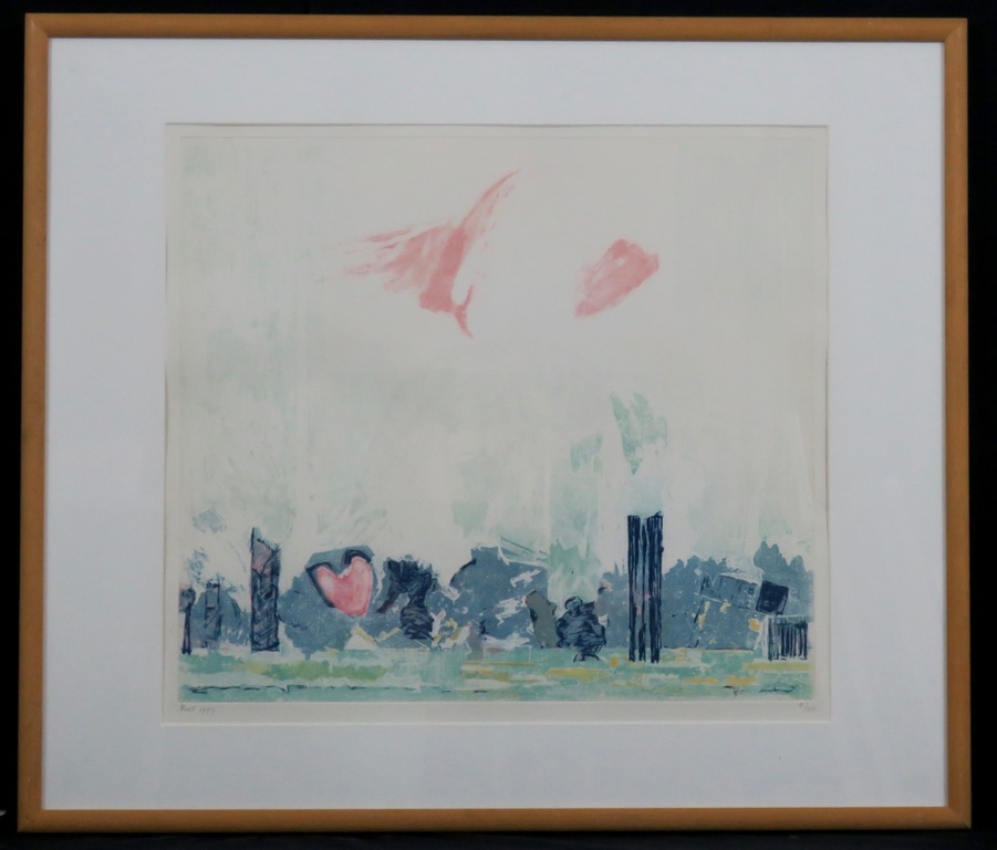 Wilfred Voet: Ets, Landschap III - Ingelijst kopen? Bied vanaf 20!