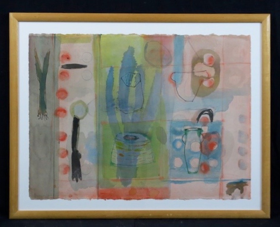 Joke Konijn: Aquarel, Stil leven - Ingelijst verkocht voor € 35!