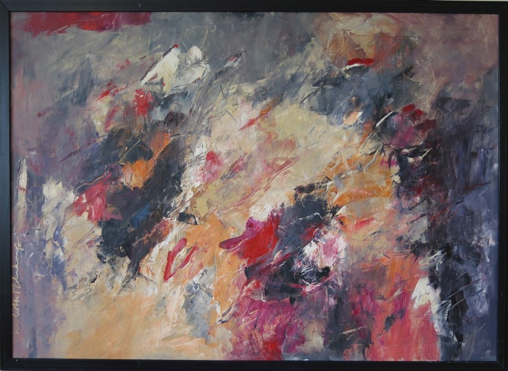 Charlotte Molenkamp: Olieverf op doek, Z.T. - Ingelijst (zeer groot!) kopen? Bied vanaf 1500!