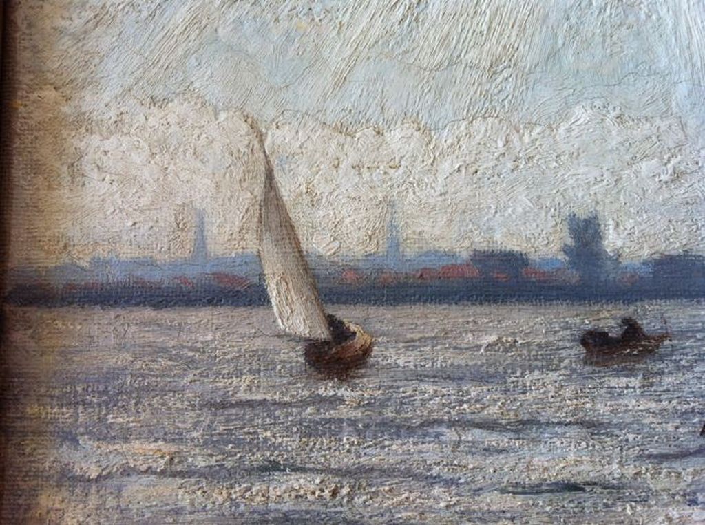 Cornelis Stroo (1860-1932) - olieverf op doek - Plasgezicht bij Kortenhoef kopen? Bied vanaf 1!