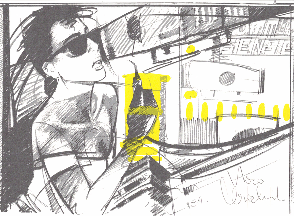 Nico Vrielink - Vrouw met Zonnebril - Gesigneerde zeefdruk - 1987 kopen? Bied vanaf 20!