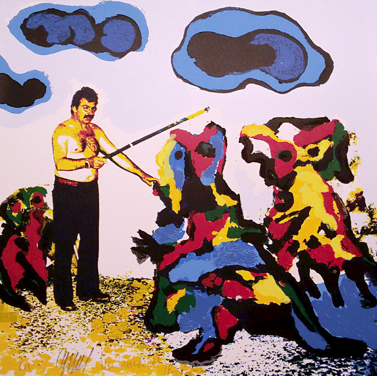 Karel Appel - De tovenaar, handgesigneerde zeefdruk kopen? Bied vanaf 1!