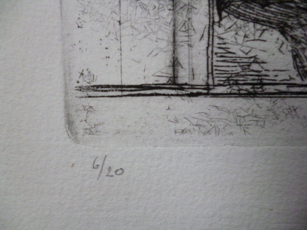 Charles Donker - ets - De valkenier in zijn eigen loer verward kopen? Bied vanaf 140!