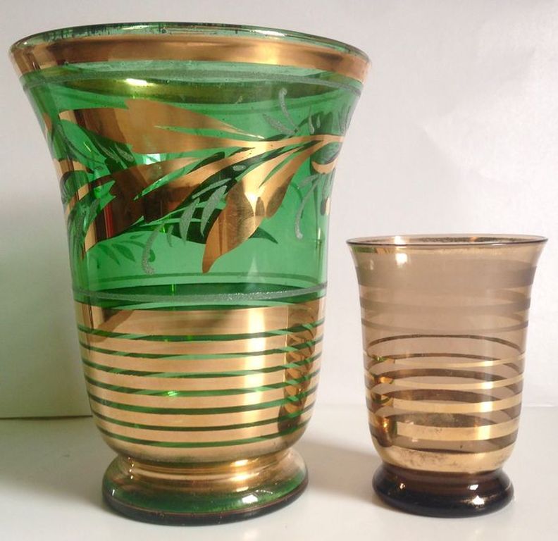 Booms glas de Rupel - Twee vazen met vergelding - Eerste helft 20e eeuw kopen? Bied vanaf 1!