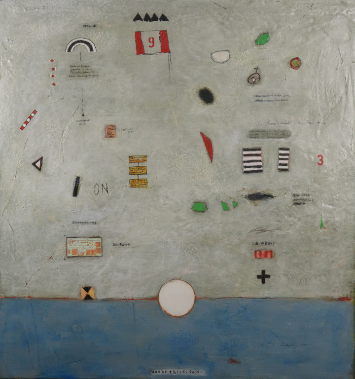 Jan van der Ster: Gemengde techniek op Doek, Sundancing - Ingelijst (Groot!) kopen? Bied vanaf 500!