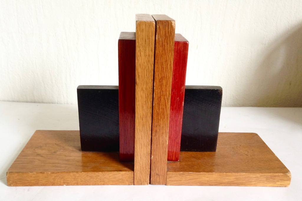 Twee modernistische 'De stijl' boekensteunen - ca. 1920, Den Haag kopen? Bied vanaf 19!