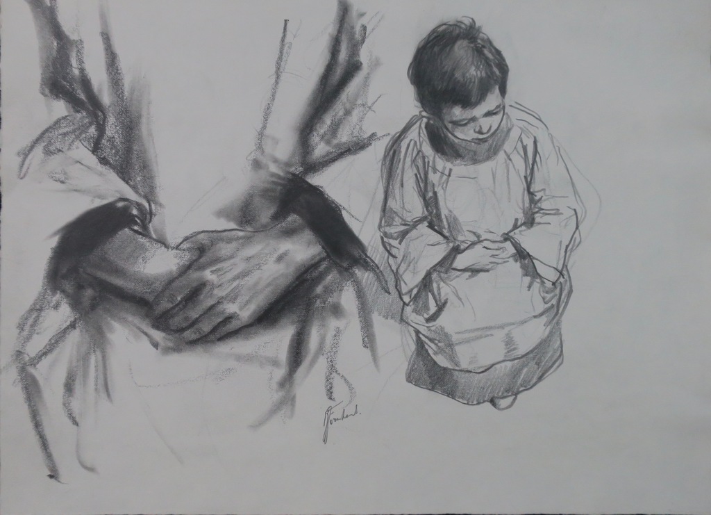 Klaas Fernhout: Lot met 4 studies van misdienaars in potlood en aquarel kopen? Bied vanaf 1!