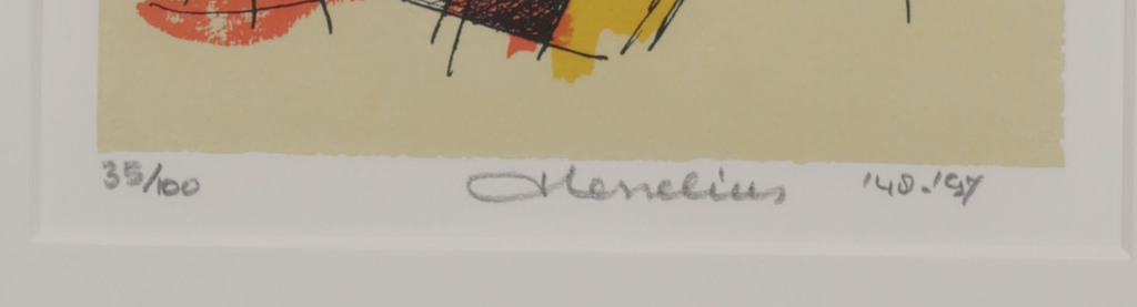 Henk Hesselius: Litho, Experimenteel universum II - Ingelijst kopen? Bied vanaf 20!