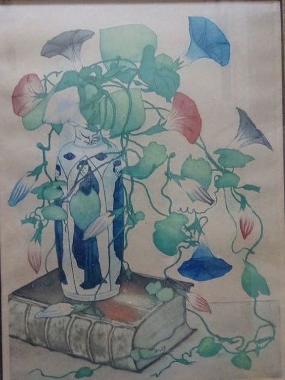 Fransicus (Frans) Everbag (1877 - 1947) - Bloeiende Akkerwinde kopen? Bied vanaf 1!