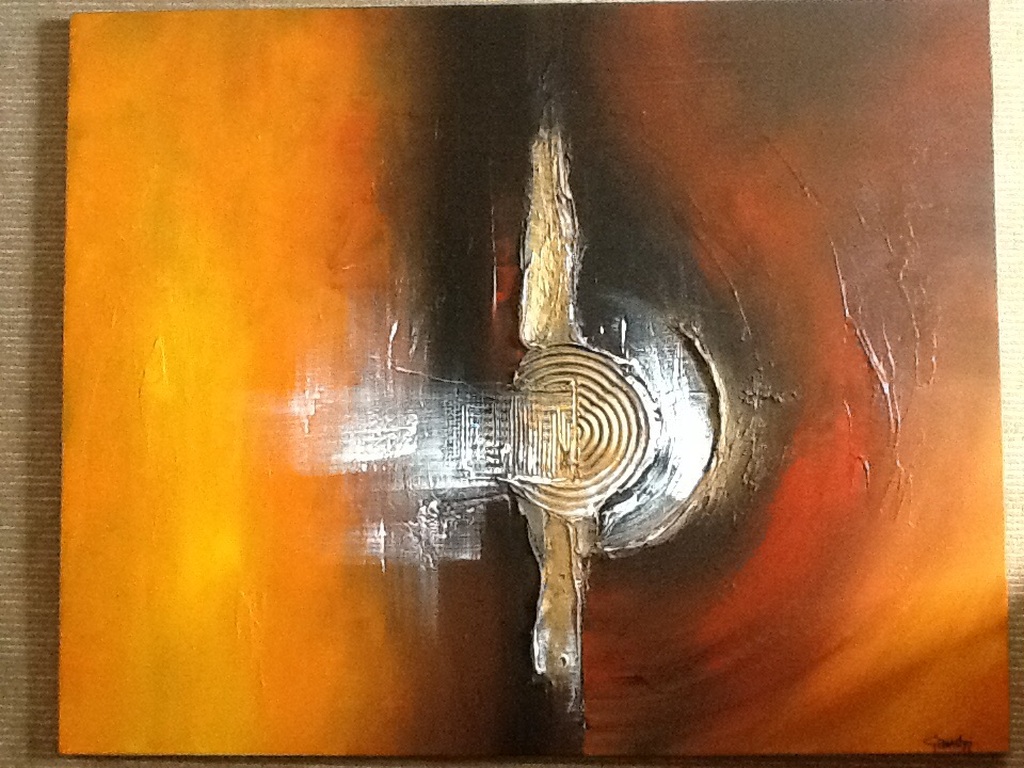 Gena Genadyj, acrylverf op doek- gemengde technieken. verkocht voor € 100!