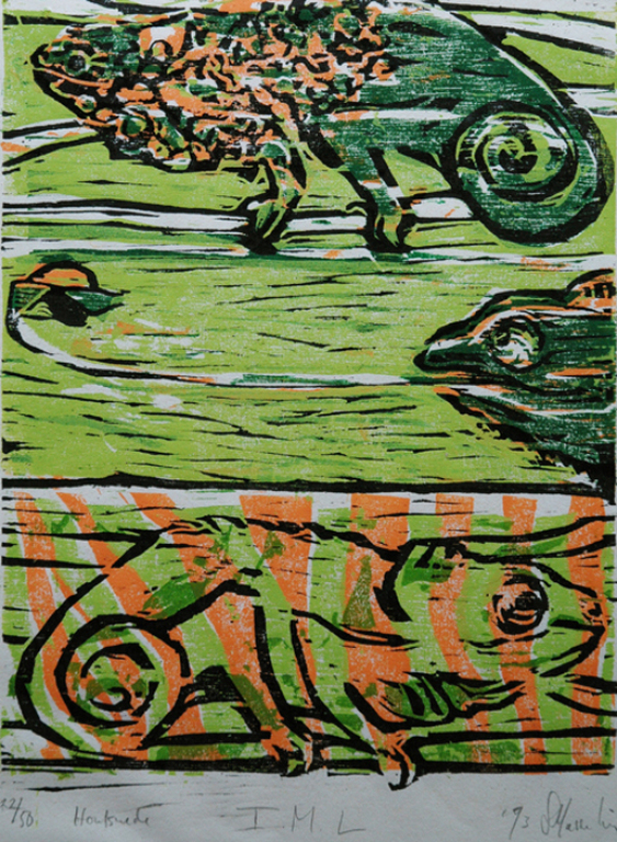 Laatste keer! Saskia Masselink (1963) : kleurenhoutsnede, 1993  kopen? Bied vanaf 25!