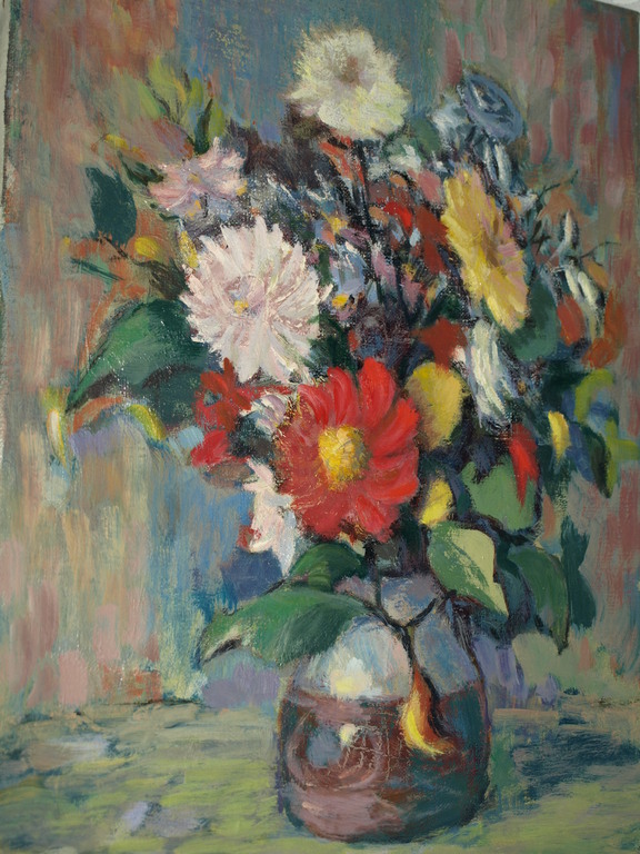 SIMON KOK – Olieverf –Vaas bloemen –Gesigneerd-*DAKA-AANBIEDING*  kopen? Bied vanaf 23!
