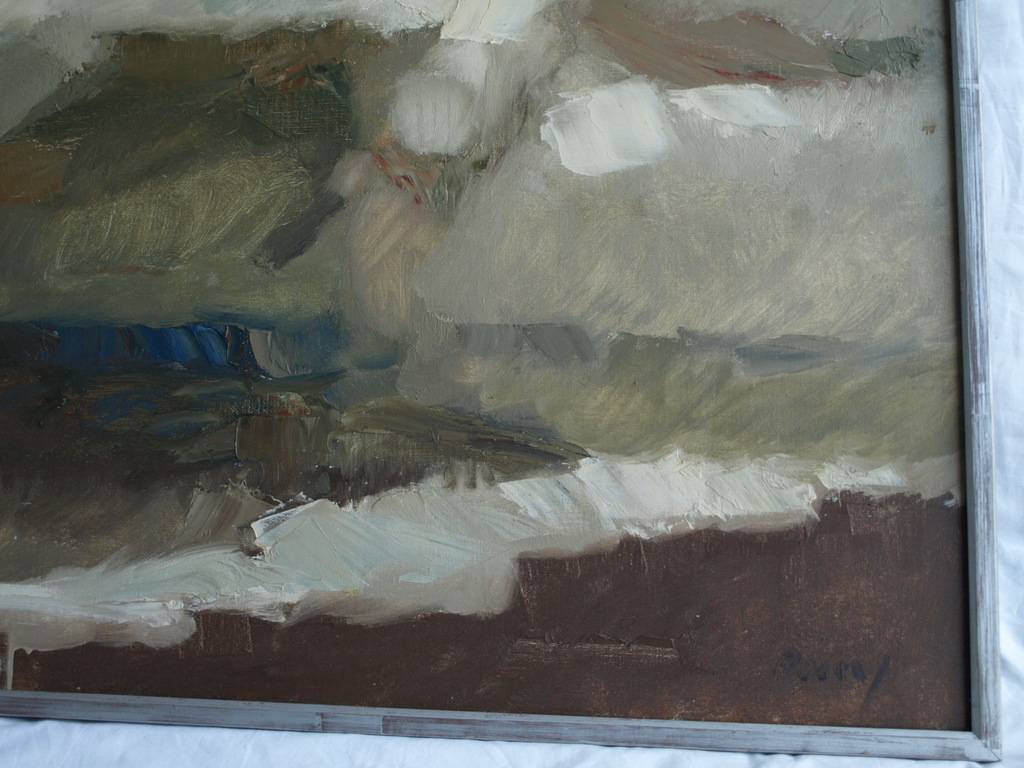 Anton Rovers : Olieverf op doek – Land, Water, Lucht – GROOT - 1976 kopen? Bied vanaf 200!