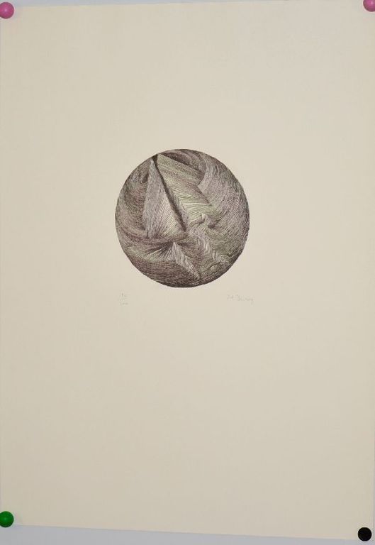 Pol Bury: Kleurenlitho. Zonder titel II (Cirkel) kopen? Bied vanaf 80!