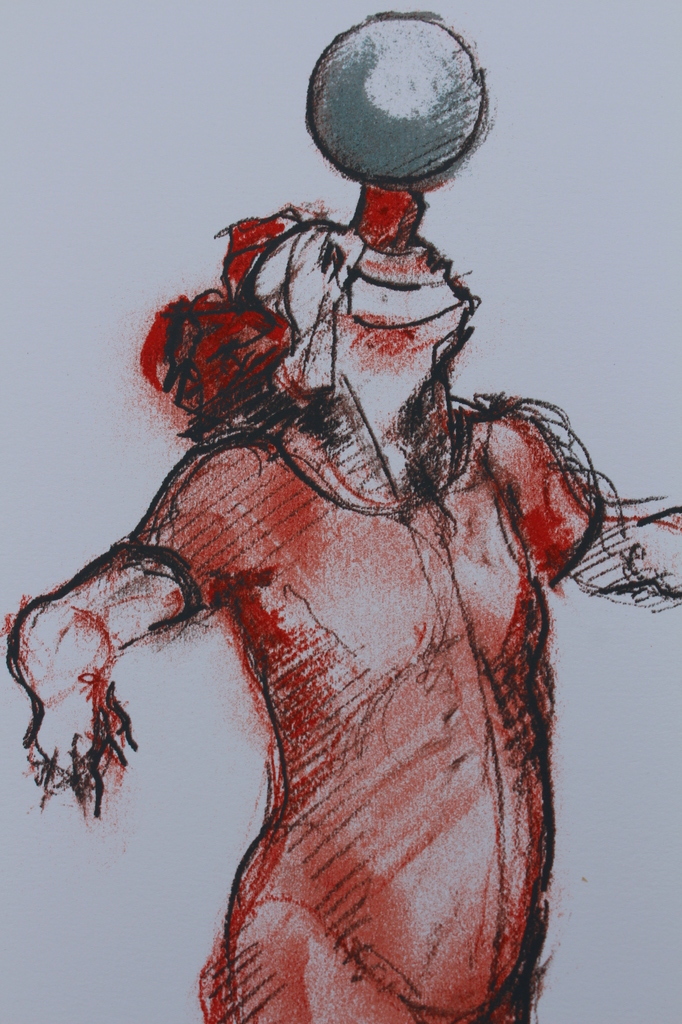 Charlie Rivel - handgesigneerde kleurenlitho met potlood -  nummer  247 v/d 350  kopen? Bied vanaf 40!