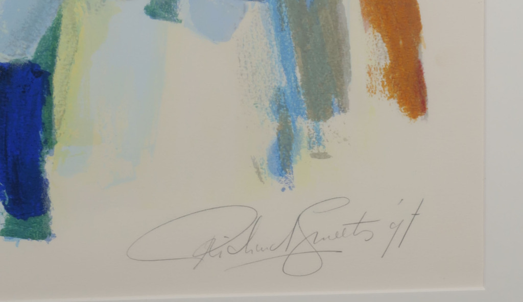 Richard Smeets: Zeefdruk, Zonder titel VII - Ingelijst (Groot) kopen? Bied vanaf 40!