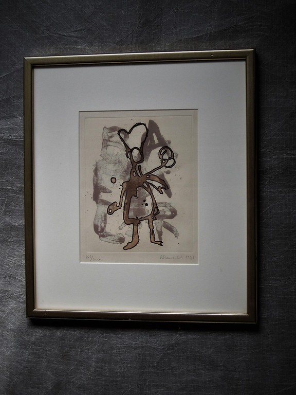 Fraaie handgekleurde Diepdruk Litho A. Raventos 1988 "Pizzabakker"   kopen? Bied vanaf 1!