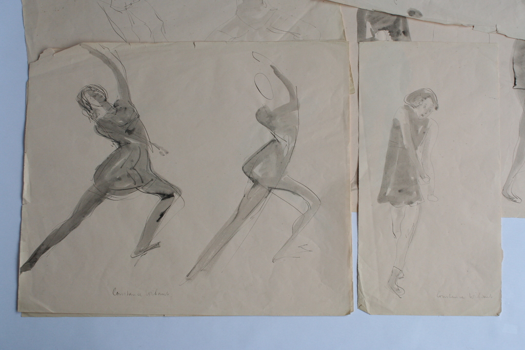 Constance Wibaut, 8 tekeningen inkt en aquarel, gesigneerd kopen? Bied vanaf 1!