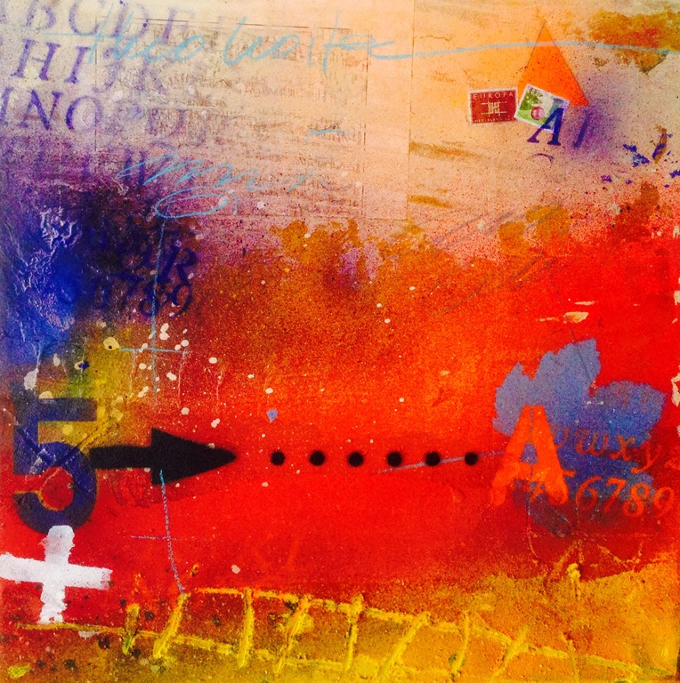 Theo koster, gemengde techniek , red river rock verkocht voor € 55!