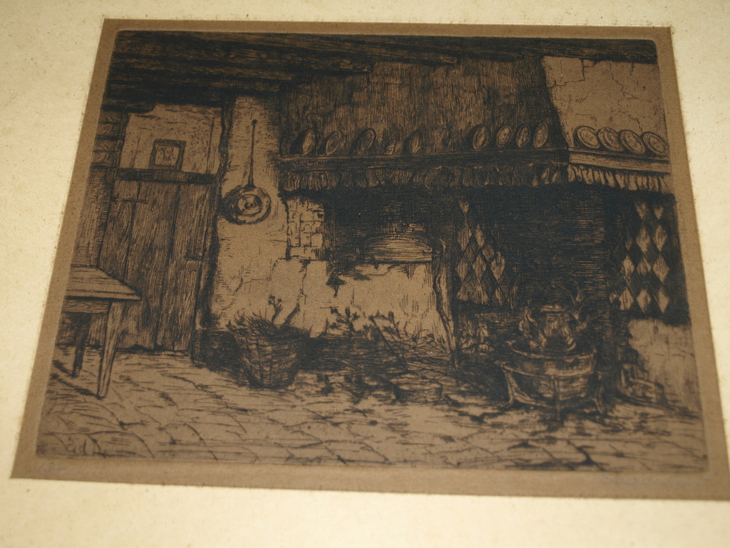 SUZE DE LINT (1878-1953) – Ets- Interieur –Gesigneerd & ingelijst–ca 1920 kopen? Bied vanaf 1!