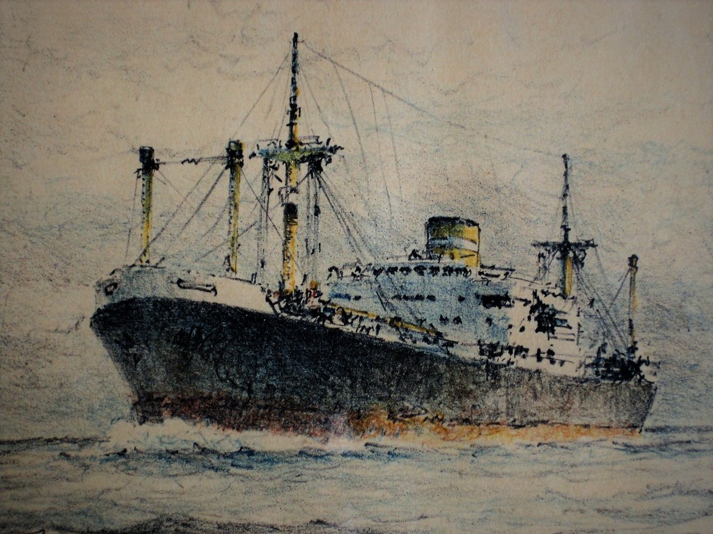 Mooi gesigneerd Rotterdams maritiem Aquarel "Mammoettanker" M de Jongere ! kopen? Bied vanaf 1!