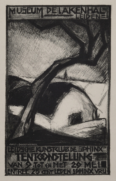 Aart van Dobbenburgh: Litho - De Sphinx in Museum de Lakenhal, Leiden - 1924 verkocht voor € 55!