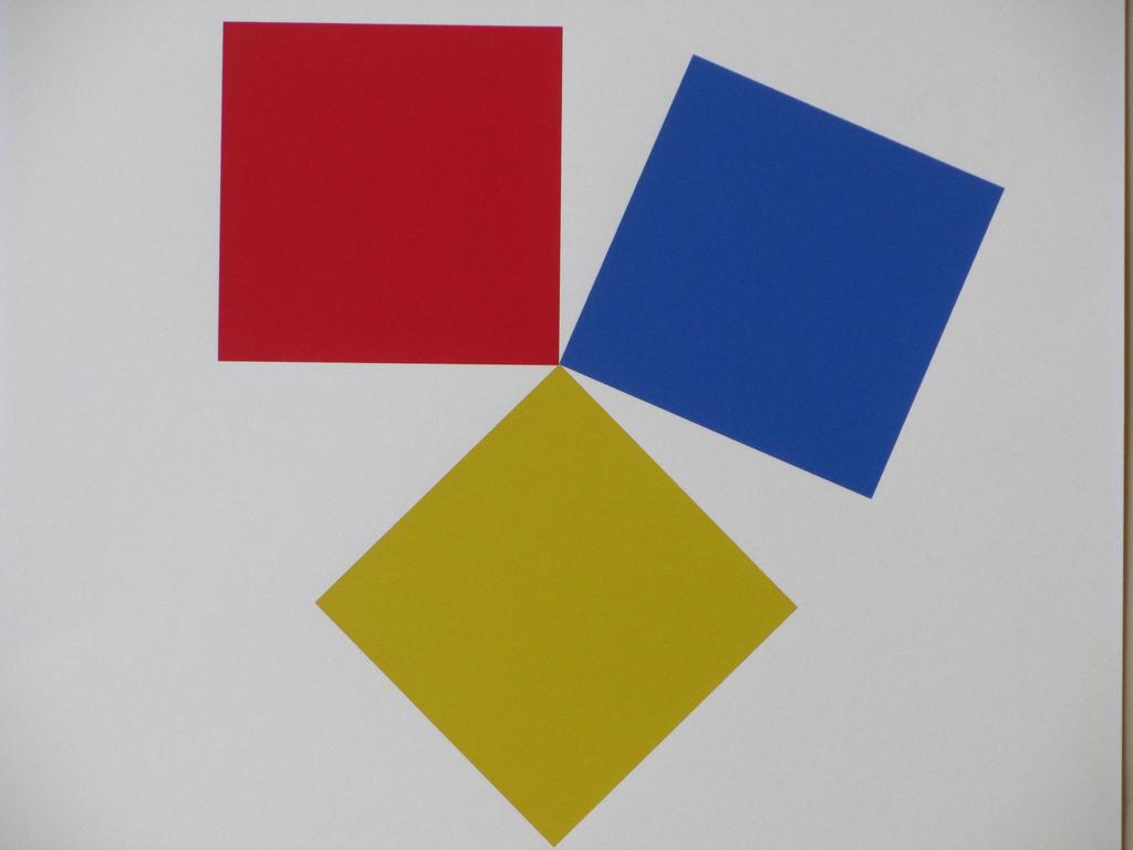 Bob Bonies, Geometrische compositie met vierkanten, Zeefdruk verkocht voor € 45!