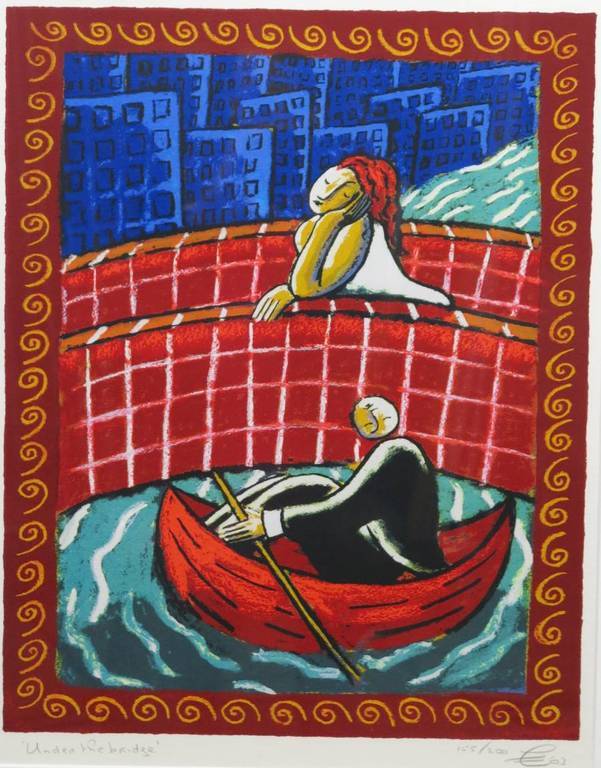 Jacques Tange: Zeefdruk, Under the bridge kopen? Bied vanaf 1!