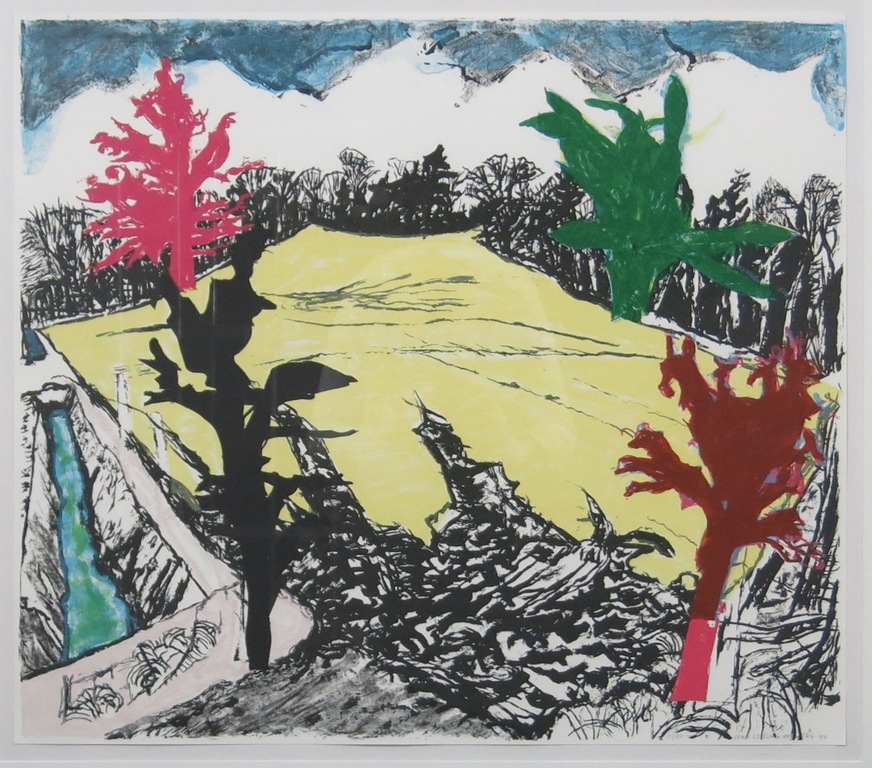 Hans Ebeling Koning: Litho, Zonder titel (geel) - Ingelijst (groot) kopen? Bied vanaf 40!