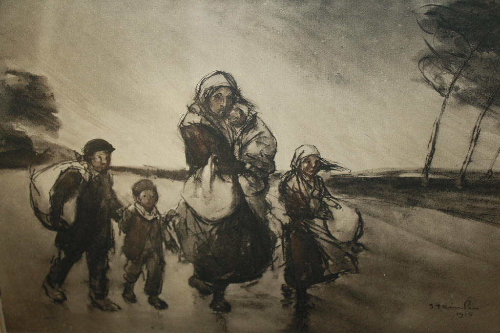 theophile steinlen - moeder en kinderen in de storm verkocht voor € 110!