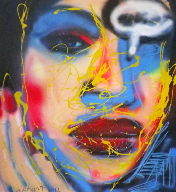 Peter Klashorst - 100 x 90 cm - Zeer groot werk kopen? Bied vanaf 400!