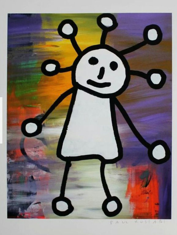 Paul Kostabi. -POP UP- Giclee 2014. Handgesigneerd en genummerd. Oplage 75 exemp verkocht voor € 57!