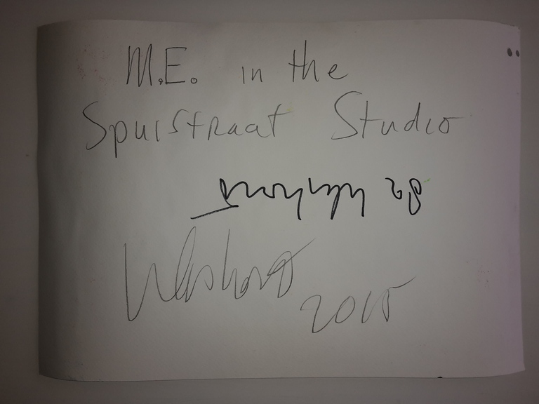 Peter Klashorst - gemengde techniek op aquarel papier - ME in the Spuistraat... kopen? Bied vanaf 60!