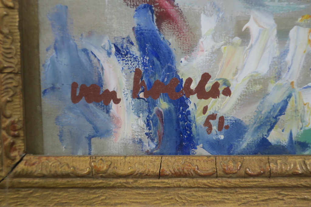 Jan van Holthe: Olieverf op papier, Rustende vrouw - Ingelijst kopen? Bied vanaf 50!