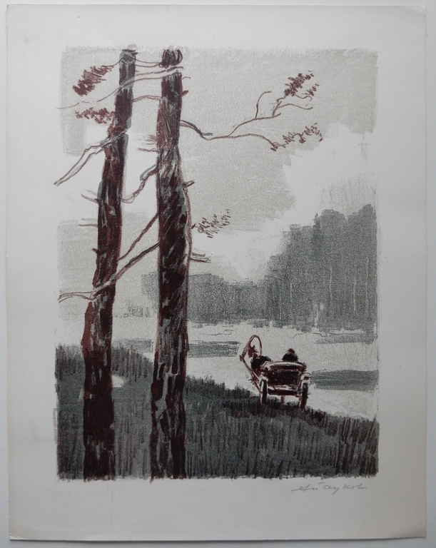 Gesigneerde Russische litho - Impressionisme kopen? Bied vanaf 1!