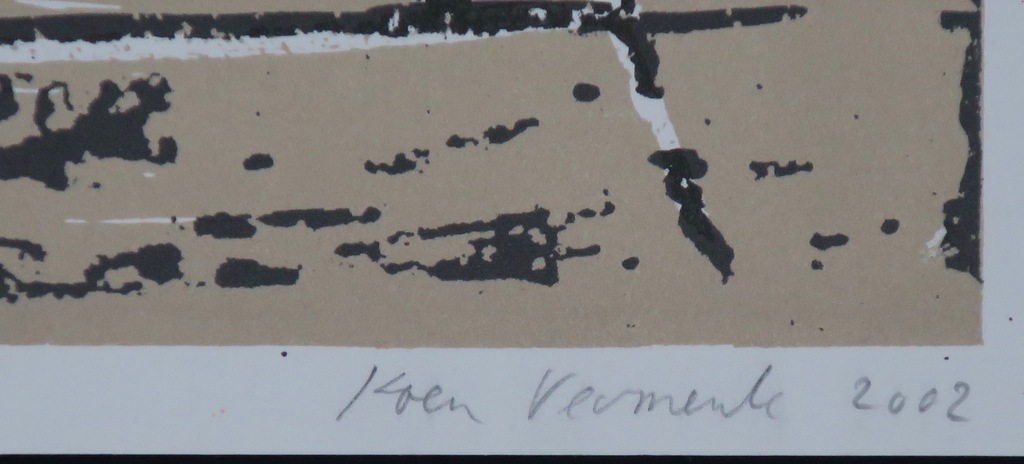 Koen Vermeule: Zeefdruk, Twee figuren (geel/blauw) kopen? Bied vanaf 85!