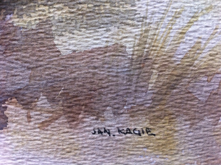 Jan Kagie Jr. (1907-1991) - Aquarel - Duinlandschap Texel kopen? Bied vanaf 45!