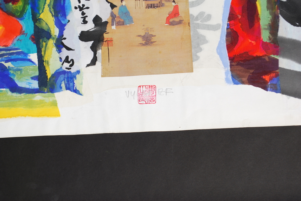 ERNST VIJLBRIEF (1934-2010) Gemengde techniek, collage met verf, op papier kopen? Bied vanaf 75!