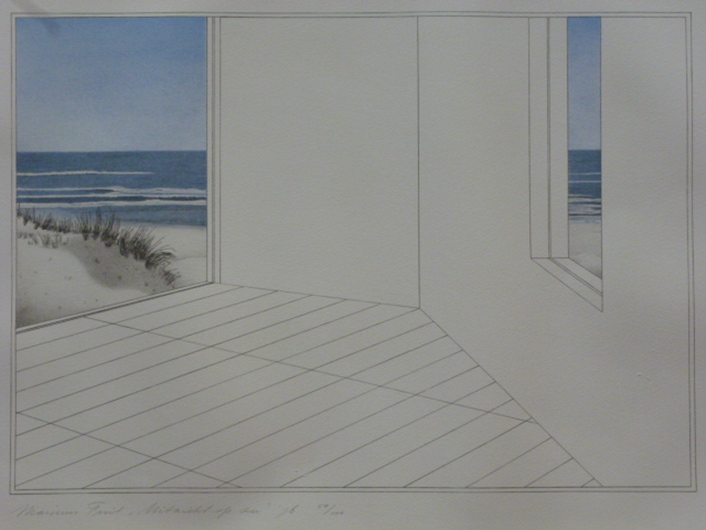 Marinus Fuit - kleurenlitho - Uitzicht op zee verkocht voor € 75!