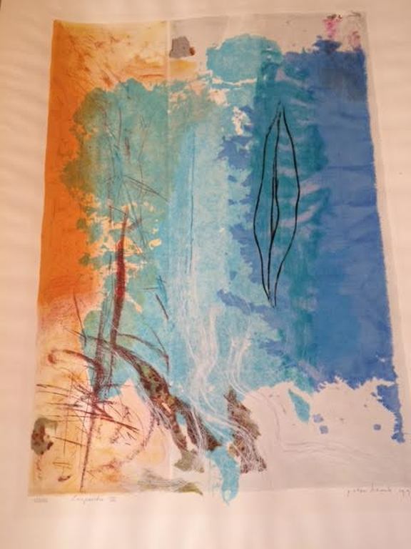 Peter Schenk  Grote kleurrijke Zeefdruk  Titel - COMPOSITIE III -   kopen? Bied vanaf 69!