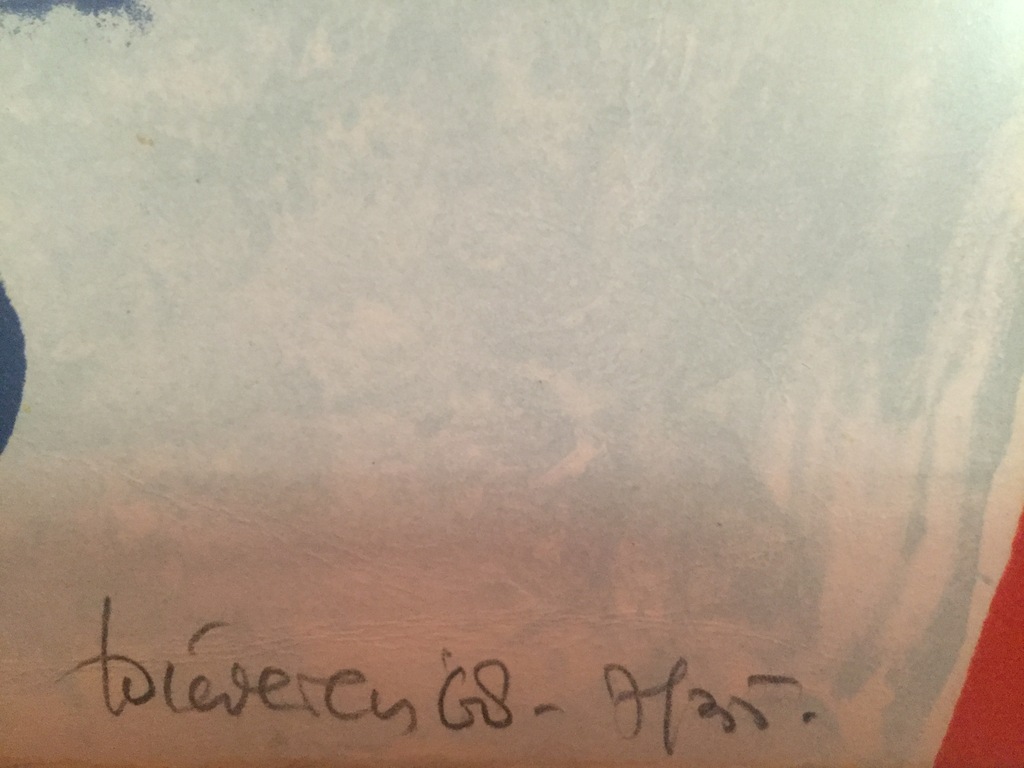 Jef Diederen, lithografie, gesigneerd, ingelijst achter glas.  kopen? Bied vanaf 100!