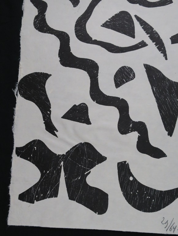 Carel Visser: Houtsnede op Japans papier, Z.T. (zwart) kopen? Bied vanaf 80!