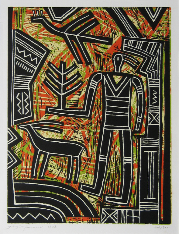 Ferenc Gögös, zeefdruk, z.t., 1993, in passpartout kopen? Bied vanaf 30!