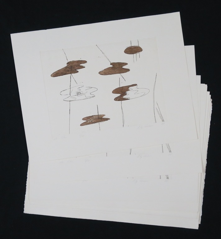 Lot met 15 etsen van Lily Derksen: Lilies kopen? Bied vanaf 1!