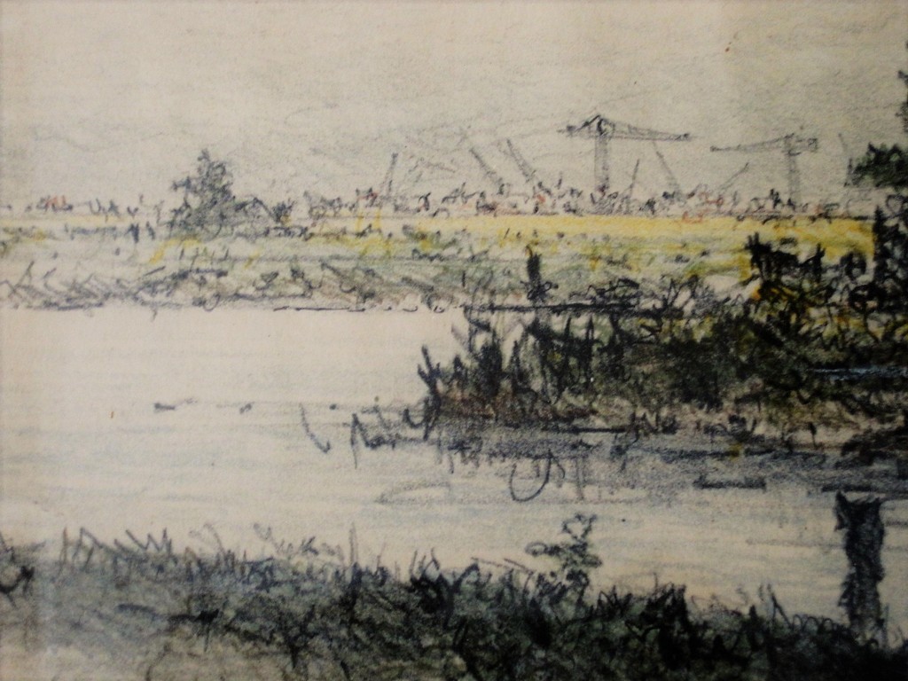 Impress. Aquarel van Rotterdammer Marius Drulman (1912-1977) Kortenhoef ?  kopen? Bied vanaf 1!