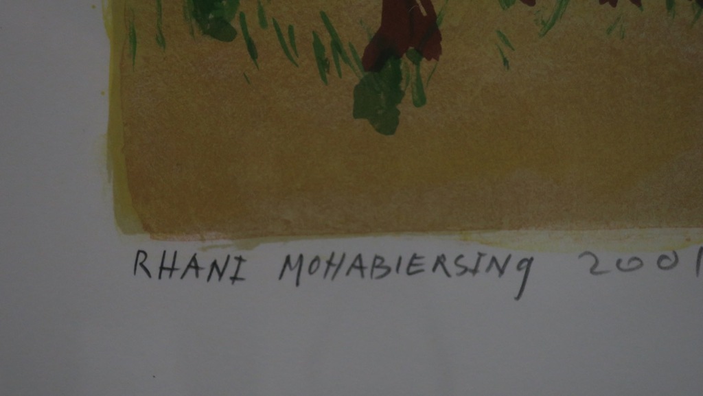 Rhani Mohabiersing: Zeefdruk, Zonder titel - Ingelijst kopen? Bied vanaf 1!