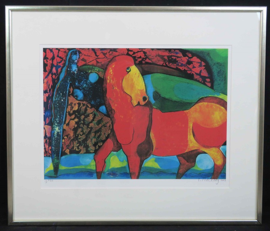 Theo Mackaay: Giclee, Zonder titel - Ingelijst verkocht voor € 70!